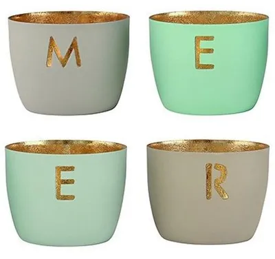 Produktbild von Gift Company Windlicht Madras Set Meer (4er-Set)