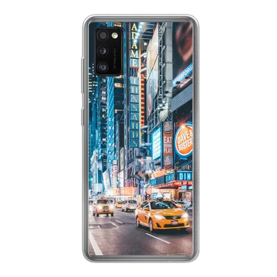 Produktbild von MuchoWow® Handyhülle Schutzhülle Hülle für Samsung Galaxy A41 New York bei Nacht Silikon Softcase Handy Hülle - Mobiltelefon