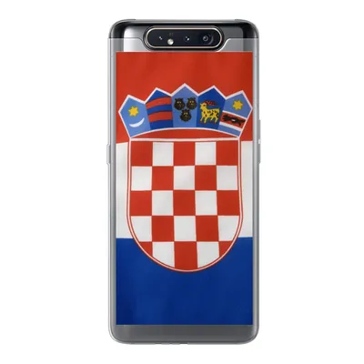 Produktbild von MuchoWow® Handyhülle Schutzhülle Hülle für Samsung Galaxy A80 Foto der kroatischen Flagge Silikon Softcase Handy Hülle - Schutzdeckel