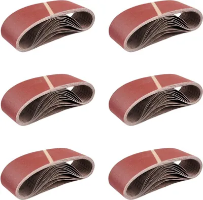 Obrázek produktu pro Brusné pásy │ 25 kusů │ 75 x 533 mm │ Mixpack (5 zrnitostí 40/60/80/120/180) │ pro pásové brusky │ Brusný papír │ Sada brusných pásů
