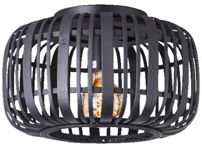 Bambus Deckenlampe rund Ø 32 cm, E27, Boho-Stil