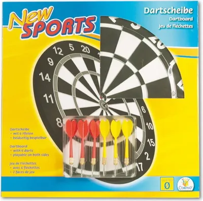 Produktbild von New Sports - Dartboard inkl. 6 Pfeilen, 1Set