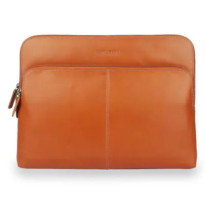 Produktbild von Gentlemen's Laptop Sleeve aus Echtleder – Laptoptasche / Notebook Hülle – Schutzhülle für 13–16 Zoll MacBook & Laptop – Slim Case