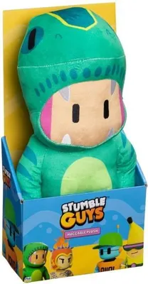 Obrázok produktu pre Stumble Guys plyšová hračka T Rex Guy, 30 cm, Bandai, plyšová hračka pre deti od 3 rokov, oficiálny produkt
