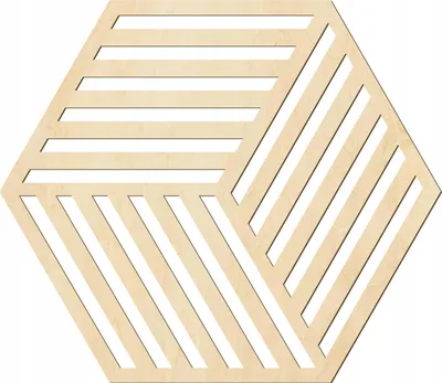 Image de Panneau mural hexagonal en contreplaqué, 1 pièce