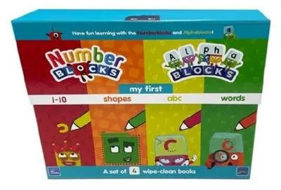 Image de Numberblocks and Alphablocks: My First Numbers and Letters Set (4 wipe-clean books with pens included)