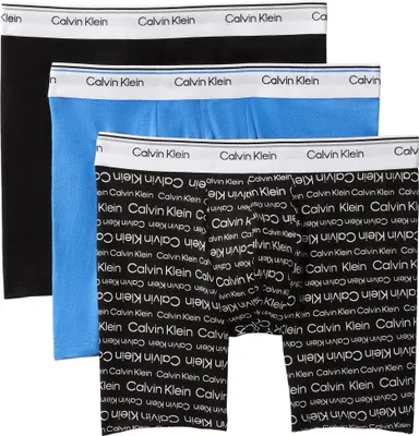 Productafbeelding van Calvin Klein heren, 3-pack boxershorts, model Balance, met logo aan de tailleband, meerkleurig