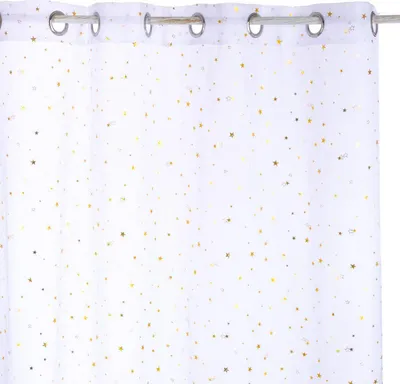 Produktbild von Kindervorhang "demoiselle" stern aus gold 140x250cm  - Atmosphera créateur d'intérieur