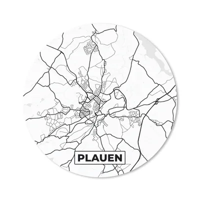 Produktbild von MuchoWow® Mauspad Mousepad Plauen - Karte - Stadtplan 20x20 cm - Mousepads - Maus Mat - Pad - Mausunterlage - Schreibtischmatte