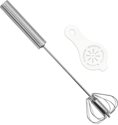 Obrázok produktu pre 25 cm ručný mixér, rotačný, mixér, krájač vajec, metla, biely