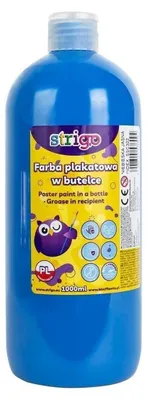 Obrázok produktu pre Strigo Farba plakatowa 1000ml - Jasnoniebieska - Do malowania po drewnie i papierze