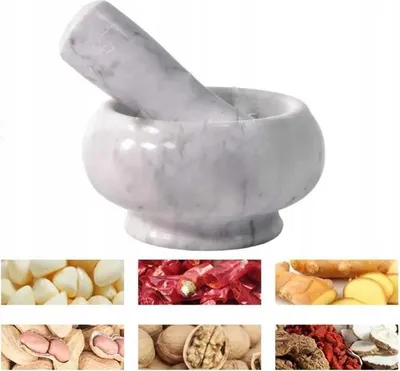 Obrázok produktu pre Kamenný kuchynský hmoždíř na korenie s tĺčikom na bylinky Korenie