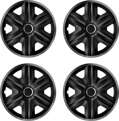 Immagine prodotto di 4X coprimozzo universali copriruota auto 4 pezzi nero/grafite, 16"