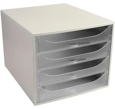 Immagine prodotto di Exacompta 228323D Cassettiera ECOBOX con 4 cassetti in cristallo