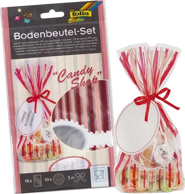 Obrázok produktu pre Súprava spodných vrecúšok Candy Shop bezpečná pre potraviny na balenie 10 kusov