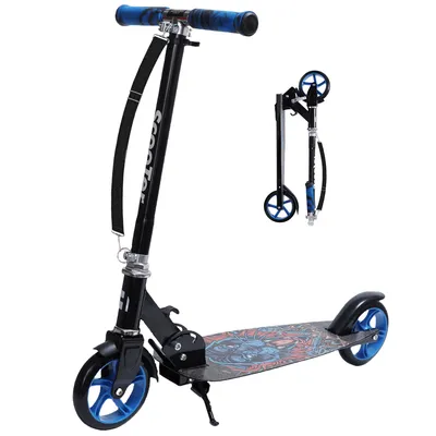 Produktbild von Habib Cityroller für Kinder & Jugendliche | Breites Deck, faltbar & bis 100kg Blau