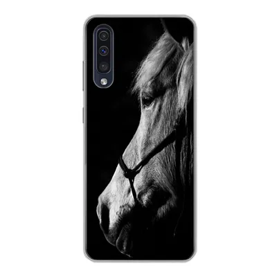 Produktbild von MuchoWow® Handyhülle Schutzhülle Hülle für Samsung Galaxy A30s Pferd - Halfter - Leicht Silikon Softcase Handy Hülle - Karteninhaber