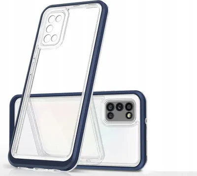 Obrázok produktu pre Priehľadný kryt Etui s rámom pre Samsung Galaxy A03S Blue