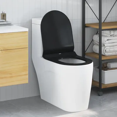 Produktbild von Toilettensitz Schwarz 48,5 x 36 x 5 cm Polypropylen