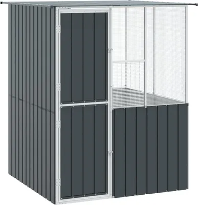 Immagine prodotto di vidaXL Gabbia per uccelli antracite 154 x 154 x 200 cm Acciaio zincato