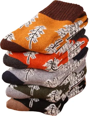 Produktbild von Wollsocken, 5 Paar, warme Socken, dicke Stricksocken, kuschelige Wintersocken fš¹r Damen, Geschenkidee