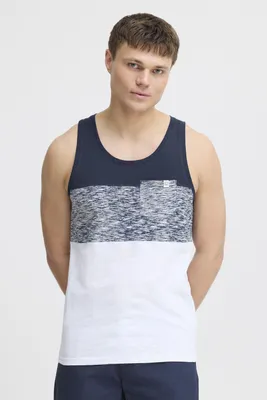 Produktbild von SOLID SDSion Herren Tank Top mit Streifen und Rundhalsausschnitt aus 100% Baumwolle
