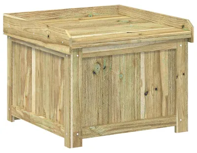 Immagine prodotto di vidaXL Contenitore per cuscini da giardino in legno di pino impregnato, 58,5 x 60 x 47 cm