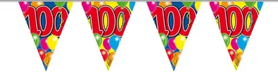 Produktbild von Spectacular 100th Birthday Wimpelkette 10m