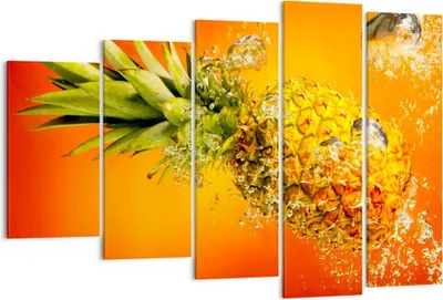 Produktbild von Bild auf Leinwand - Leinwandbild - Karibik ananas frucht gesund - 150x100cm - Wand Bild - Wanddeko - Leinwanddruck - Bilder - Kunstdruck - Wanddekoration - Leinwand bilder - Wandkunst - EG150x100-2209