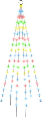 Obrázok produktu pre vidaXL LED vianočný stromček na stožiar Viacfarebné 108 LED diód 180 cm