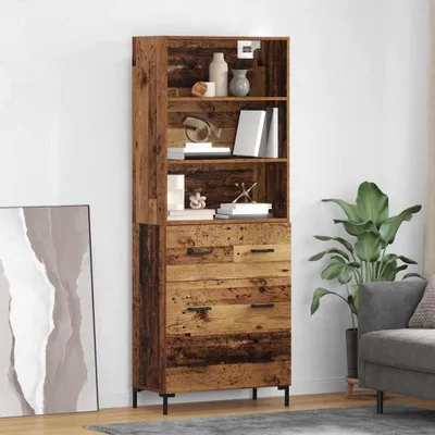 Produktbild von vidaXL Highboard Altholz 69,5 x 34 x 180 cm Holzwerkstoff