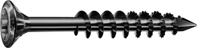 Produktbild von SPAX Fassadenschrauben BLAX Schwarz 4 5x50 mm 200 Stück, Fassadenschrauben für Holz und Metall, Torx Antrieb, selbstbohrend, witterungsbeständig
