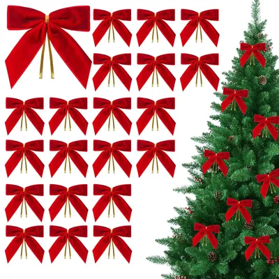 Weihnachtsschleifen, Weihnachtsbaumschmuck, Schleife, Festdekoration