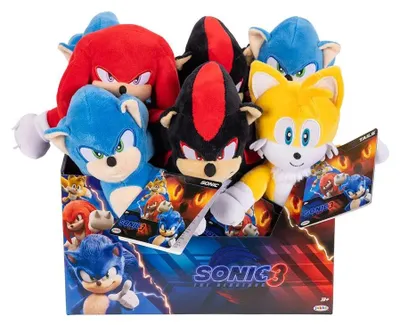 Immagine prodotto di Sonic the Hedgehog 3, peluche base da 23 cm, personaggio animato, adatto a bambini dai 3 anni in su