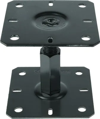 Immagine prodotto di Supporto regolabile per pali nero per pali da 13 x 13 a 20 x 20 cm - per pezzo
