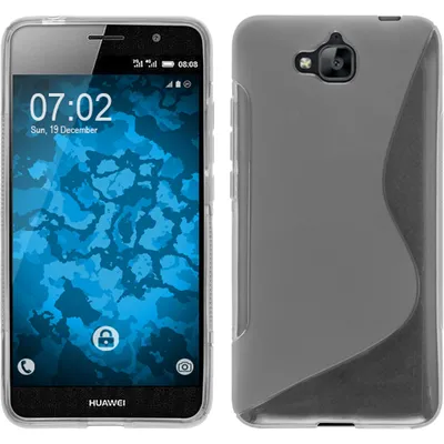 Produktbild von PhoneNatic Case kompatibel mit Huawei Enjoy 5 - clear Silikon Hülle S-Style + 2 Schutzfolien