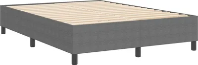 Produktbild von Plattformbettgestell Hellgrau 140 x 200 cm Cordstoff