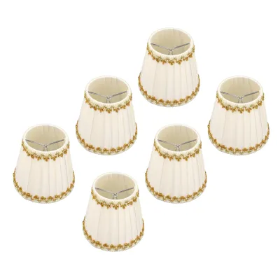 Immagine prodotto di set di 6 paralumi, paralumi a candela in stile moderno e semplice, decorazione della casa per piccole lampadine E14