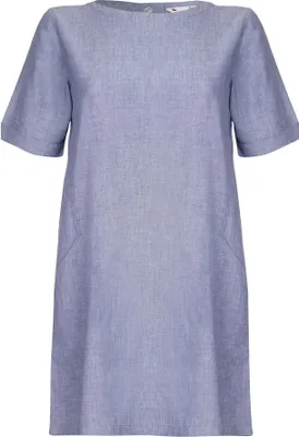 Produktbild von Yumi Damen Chambray Tunikakleid YM559 (36 DE) (Hellblau)