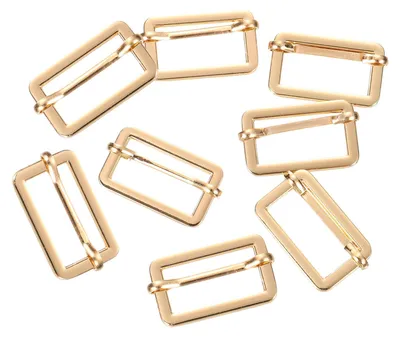 Productafbeelding van Schuifgespen - 8 stuks - Voor tassen en portemonnees - 20 mm - Metaal - Goudkleurig