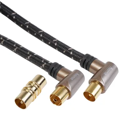 Produktbild von Antennen-Kabel 1,5m 110dB Filter vergoldet Braun