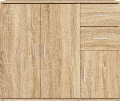 Produktbild von vidaXL Sideboard Sonoma-Eiche 91 x 29,5 x 75 cm Holzwerkstoff