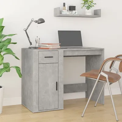 Immagine prodotto di vidaXL Scrivania grigio cemento 100x49x75 cm in legno - Scrivania - Scrivania - Scrivania per ufficio - Scrivania per computer