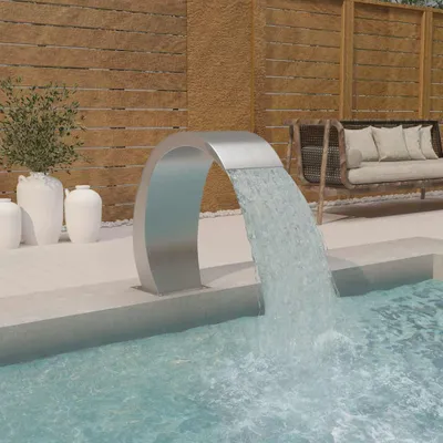 Immagine prodotto di Cascata per piscina con LED 22x60x70 cm in acciaio inox 304