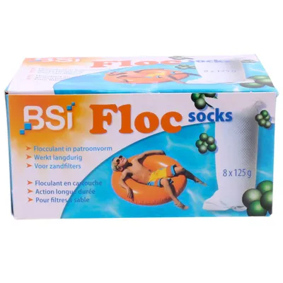 Obrázok produktu pre Flokové ponožky 8 x 125 gramov pre starostlivosť o bazény