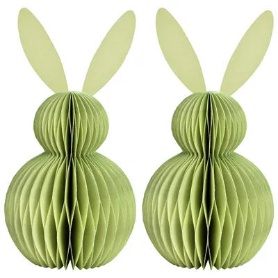 Produktbild von Osterdeko Osterhasen zum Hinstellen grün 2er Set Dekofiguren