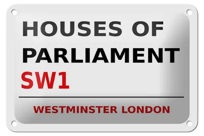 Produktbild von Blechschild London 18x12cm Houses of Parliament SW1