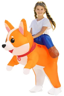 Aufblasbares Corgi-Kostüm für Kinder, Halloween, Cosplay