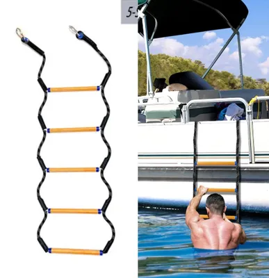 Productafbeelding van Boottouwladder - 5 treden - Opvouwbaar - 200 kg