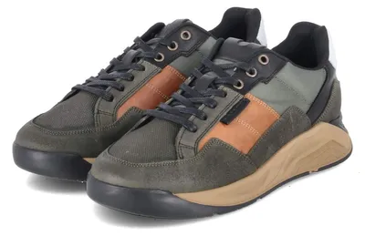 Productafbeelding van Bullboxer heren lage sneaker, groen, leer en textiel, maat: 46